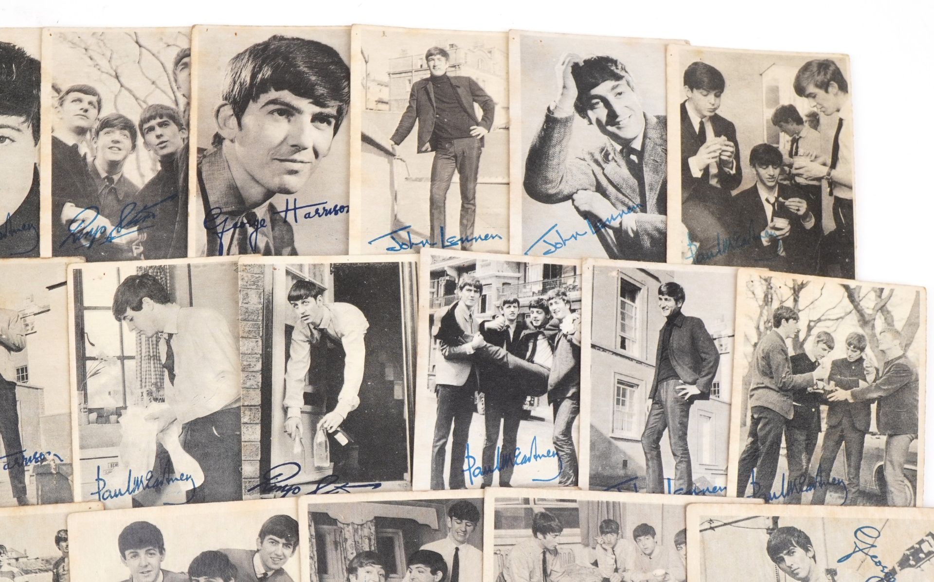 Collection of vintage Beatles A & BC chewing gum trade cards - Image 3 of 6