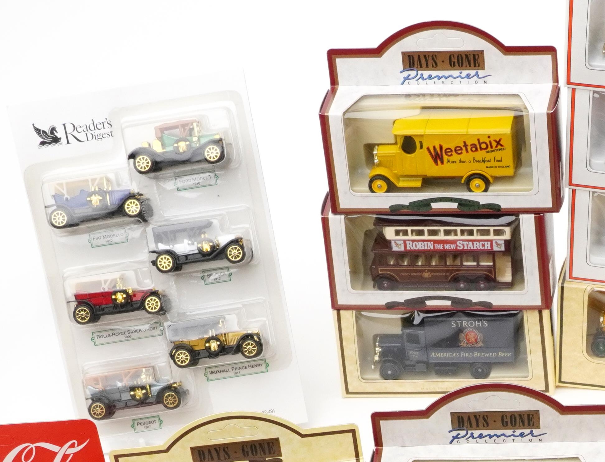 Large collection of diecast vehicles with boxes, some advertising, including Days Gone Ford Model T - Image 2 of 8