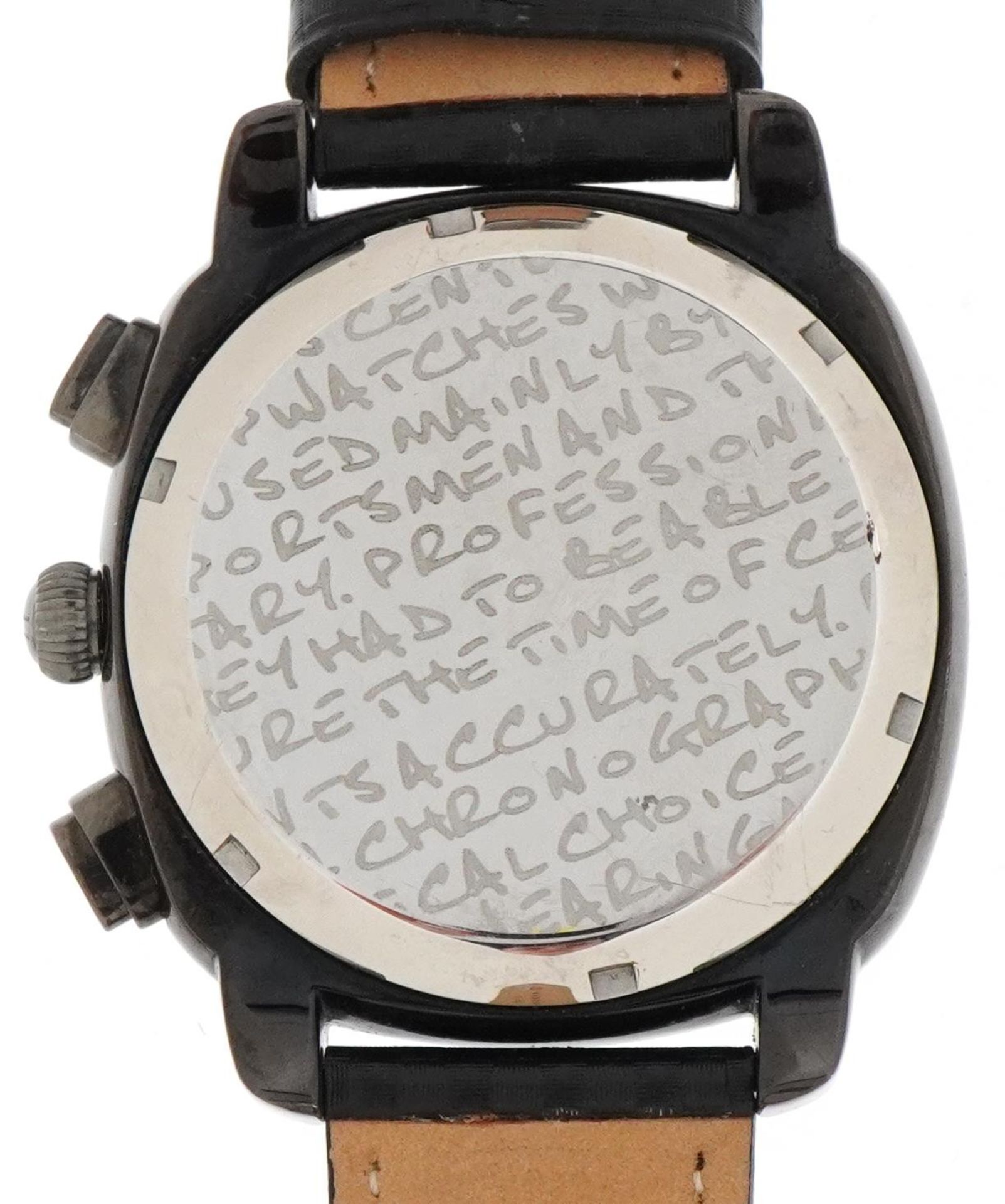 Demaria, gentlemen's automatic chronograph wristwatch having day/date aperture, with box, the case - Bild 4 aus 6