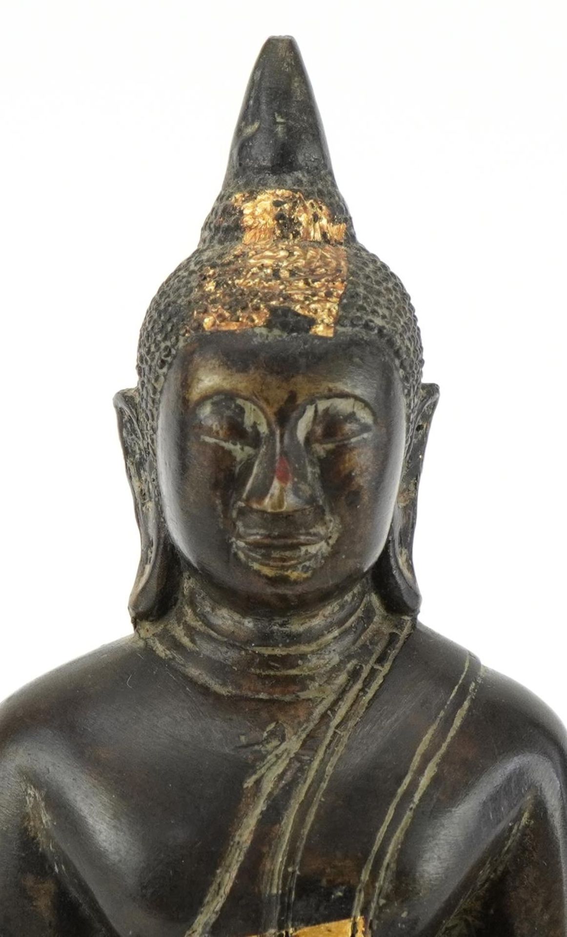 Oriental gilt bronze Buddha, 24cm high - Image 2 of 8