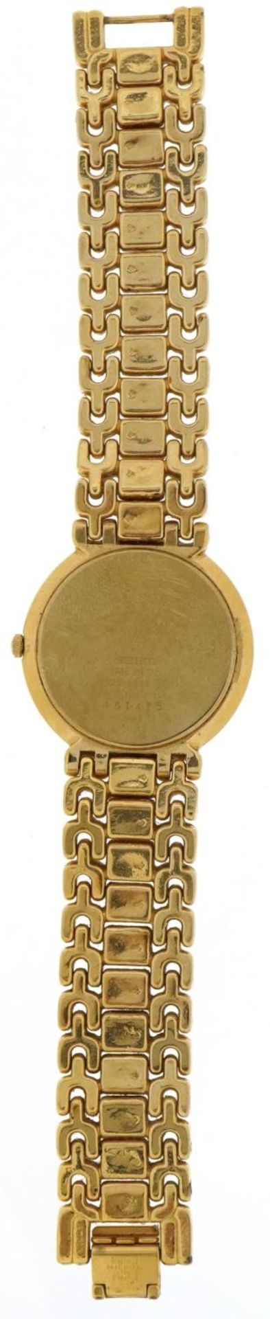 Seiko, gentlemen's gold plated Seiko 6030 quartz wristwatch having black dial with date aperture, - Image 3 of 6