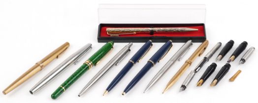 Vintage and later pens and pencils including Parker and Shaeffer