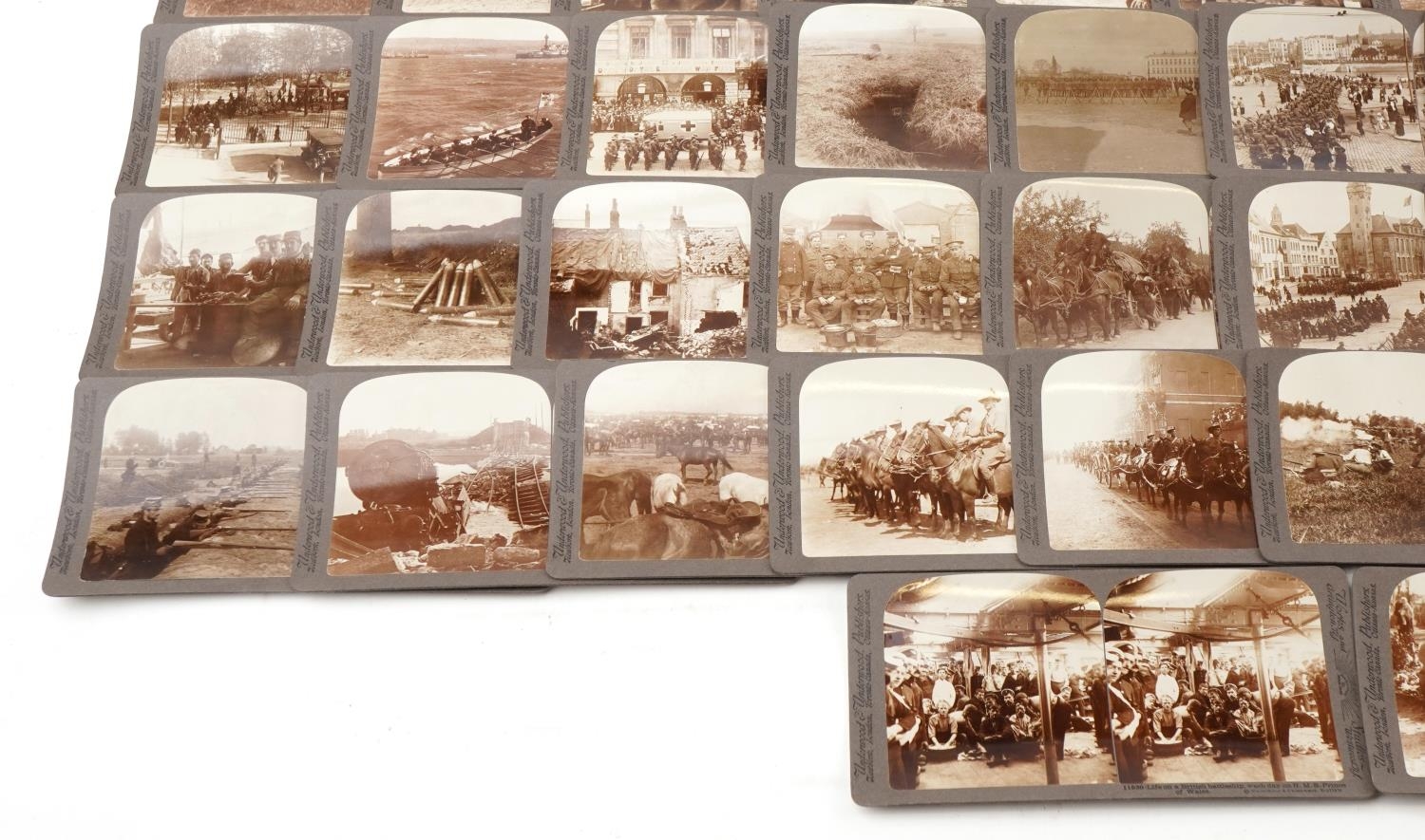 Stereoscopic view cards, The Underwood Travel Library The War of the Nations volumes 1 and 2 - Bild 4 aus 5