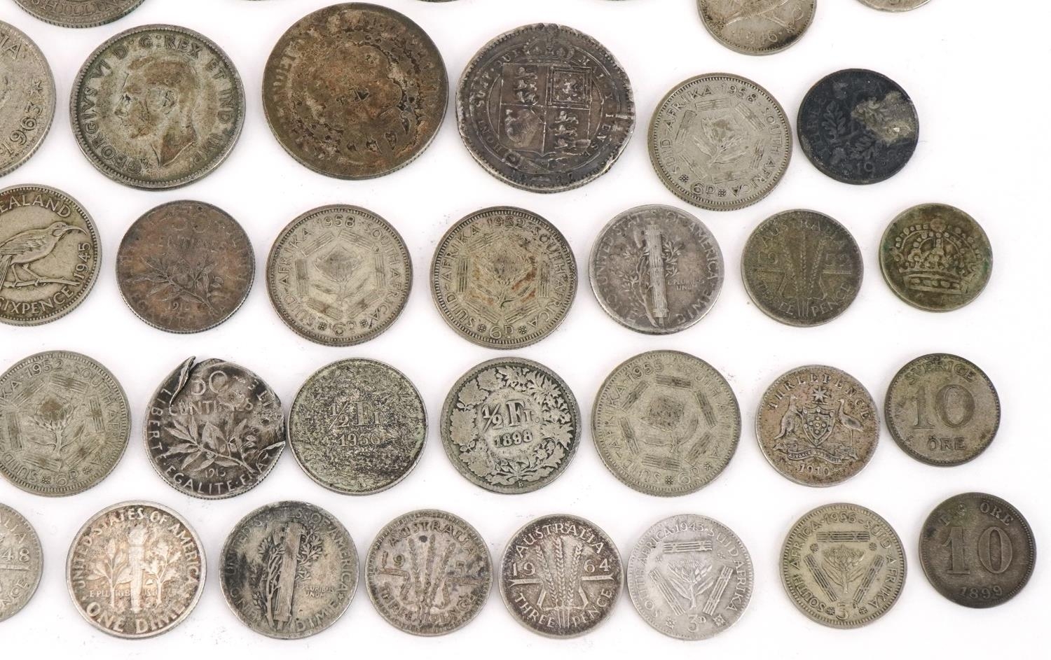 19th century and later world coinage, some silver, including 1944 two franc and Australian 1943 - Image 5 of 10