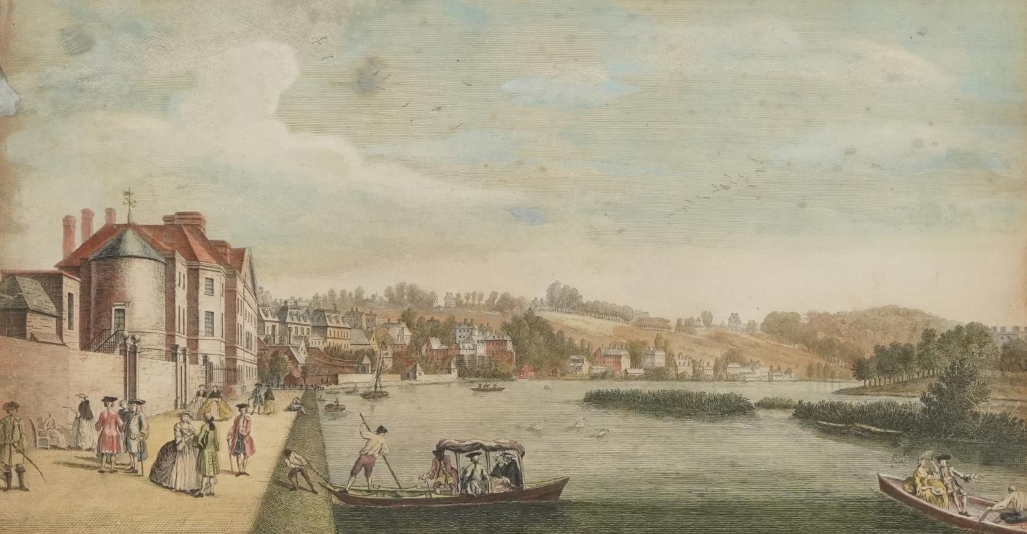 After John Bowles - Westminster Bridge from Lambeth and two others, three 18th century hand coloured - Bild 2 aus 13