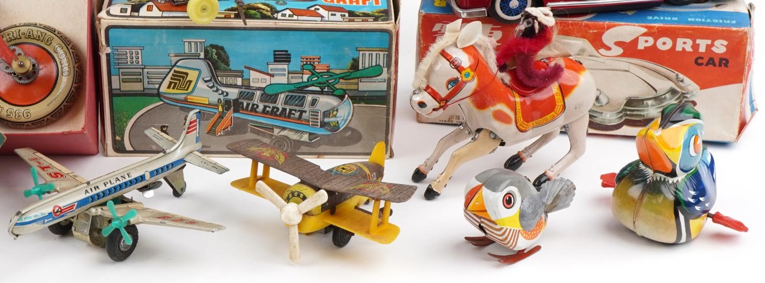 Vintage and later tinplate toys including Tri-ang Giro Cycle with box, Japanese friction driven - Bild 5 aus 5