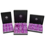 Edinburgh Crystal glassware boxed sets including set of six tumblers and set of six sherry glasses