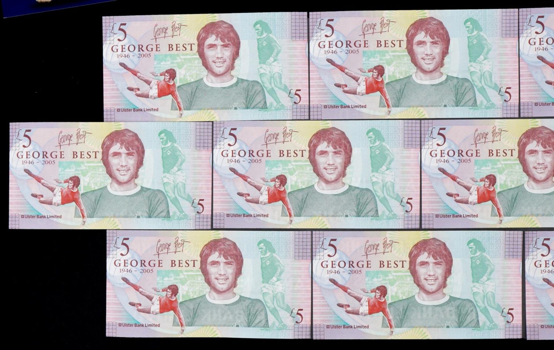 Ten count these 2006 Ulster Bank Limited George Best design five pound notes, including three with - Bild 6 aus 7