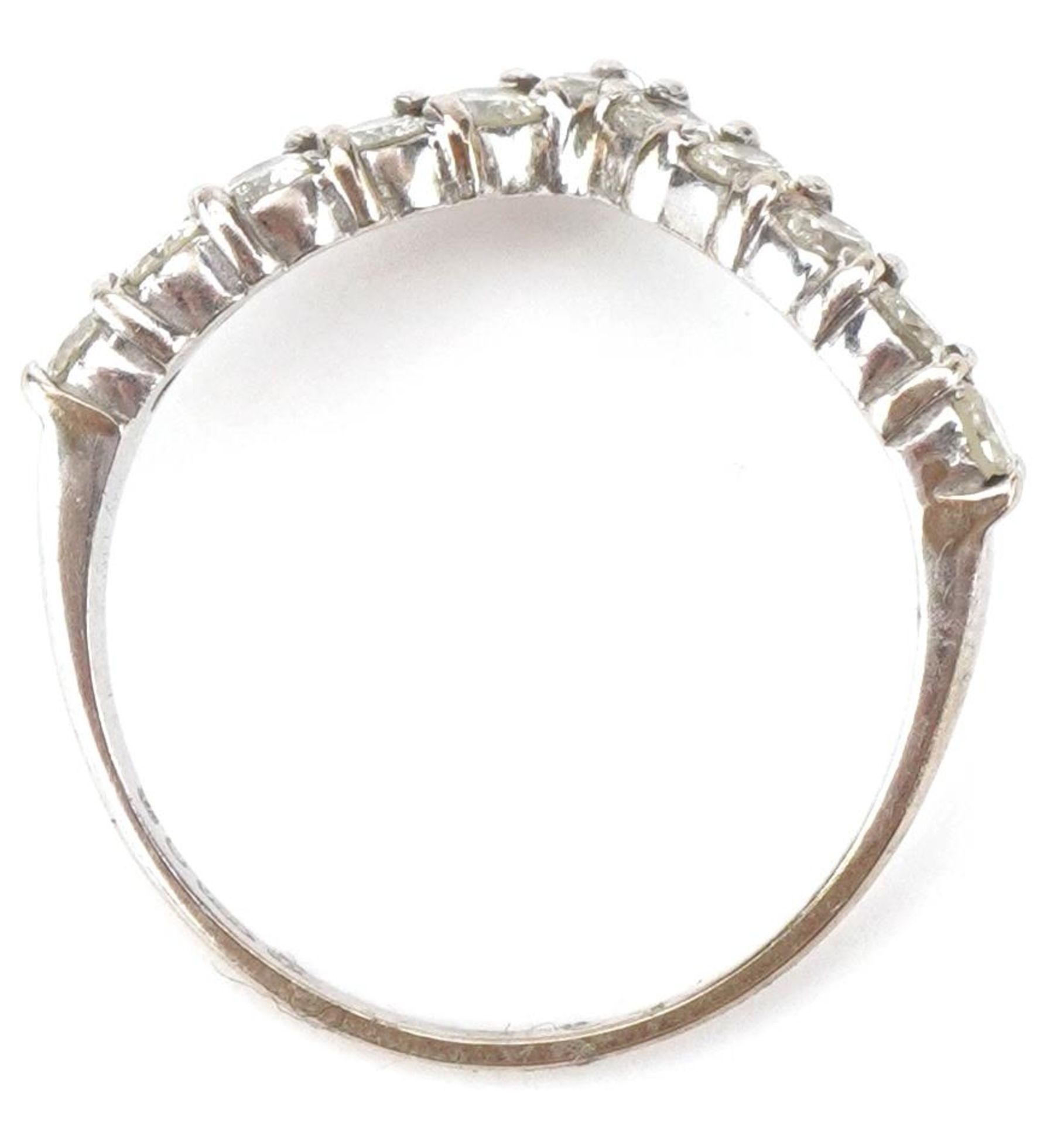 18ct white gold diamond wishbone ring, total diamond weight approximately 0.48 carat, size M, 2.2g - Image 3 of 4