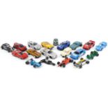 Collection of vintage and later slot cars including Scalextric, Hornby and Carrera Evolution