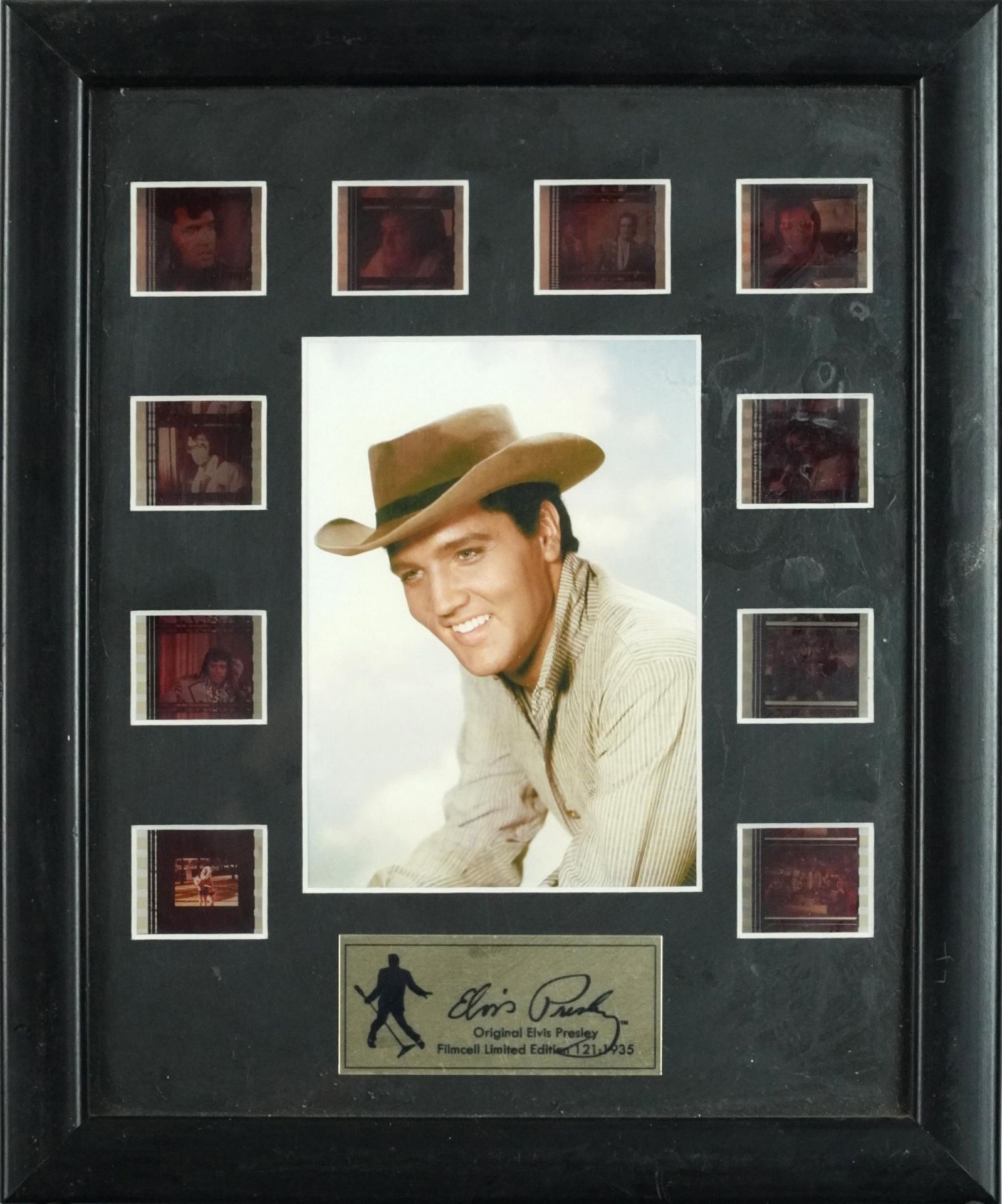 Elvis Presley memorabilia comprising a framed montage and a film cell, each mounted, framed and - Bild 3 aus 9