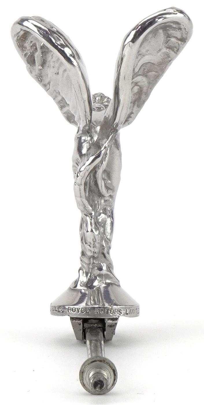 Motoring interest Rolls Royce Motors Limited Spirit of Ecstasy chrome plated car mascot, overall - Image 2 of 5