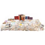 Collection of world stamps and various reference books including The Sovereign, Introduction by