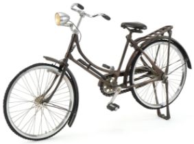 Novelty bronzed model of a bicycle, 42cm in length