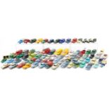 Large collection of vintage and later Dinky diecast vehicles including Trojan, Austin A 40, Four