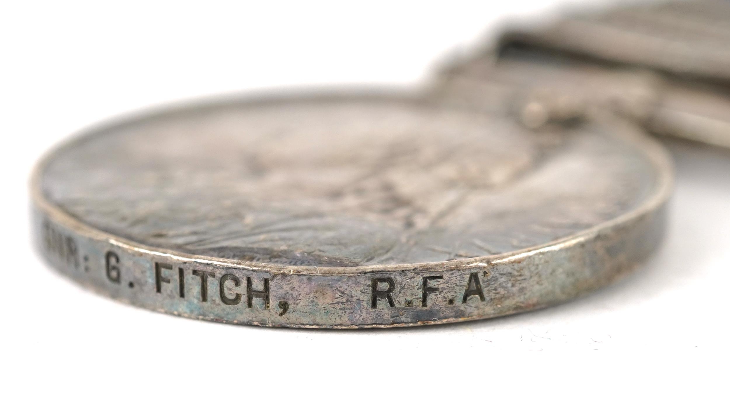 Victorian British military South Africa medal awarded to GNR.G.FITCH.R.F.A with Transvaal Relief - Image 5 of 5