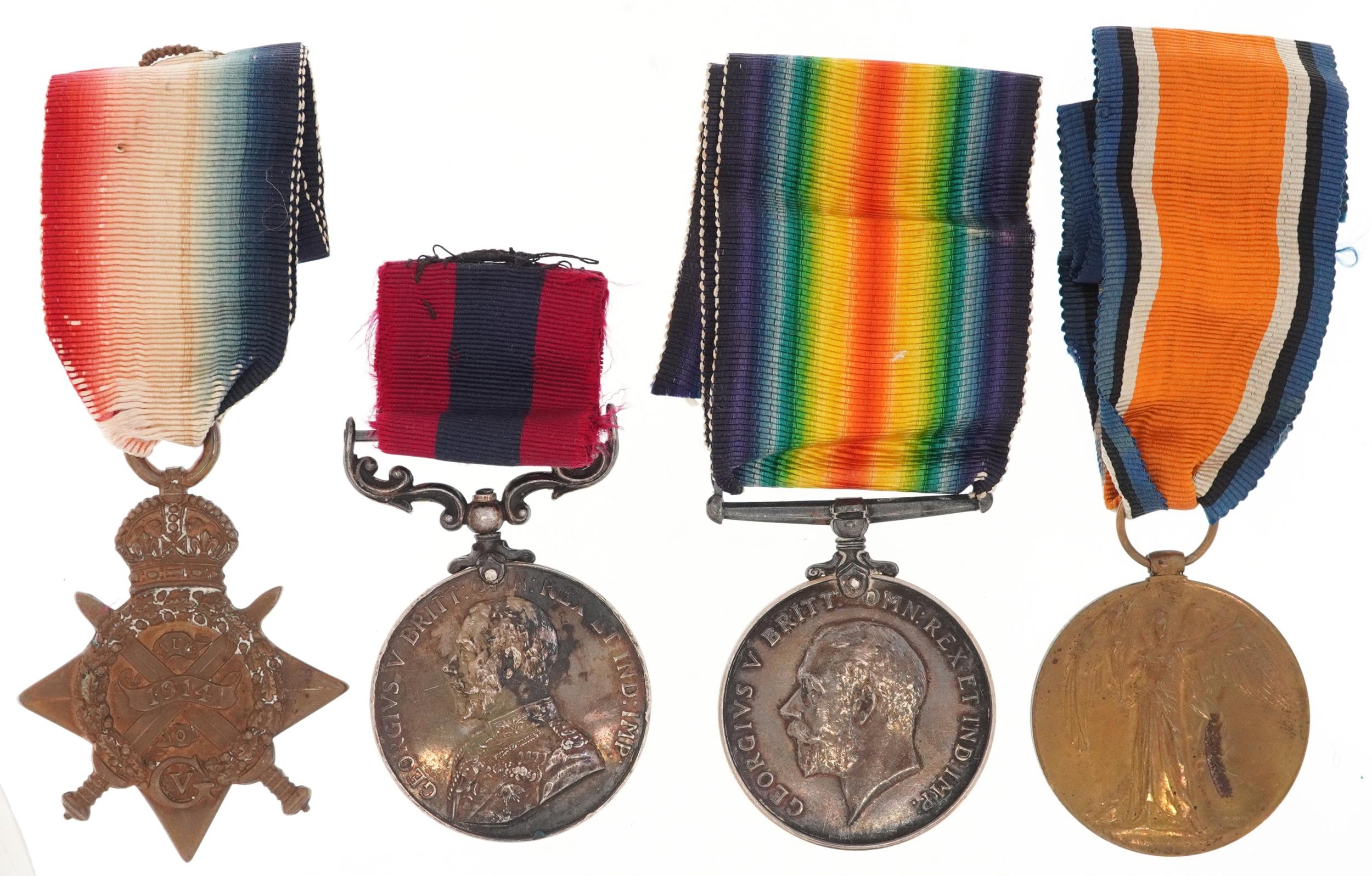 British military World War I medals awarded to Corporal CPL A ROSE 1-LIFE GDS including 1914 Star - Bild 2 aus 9