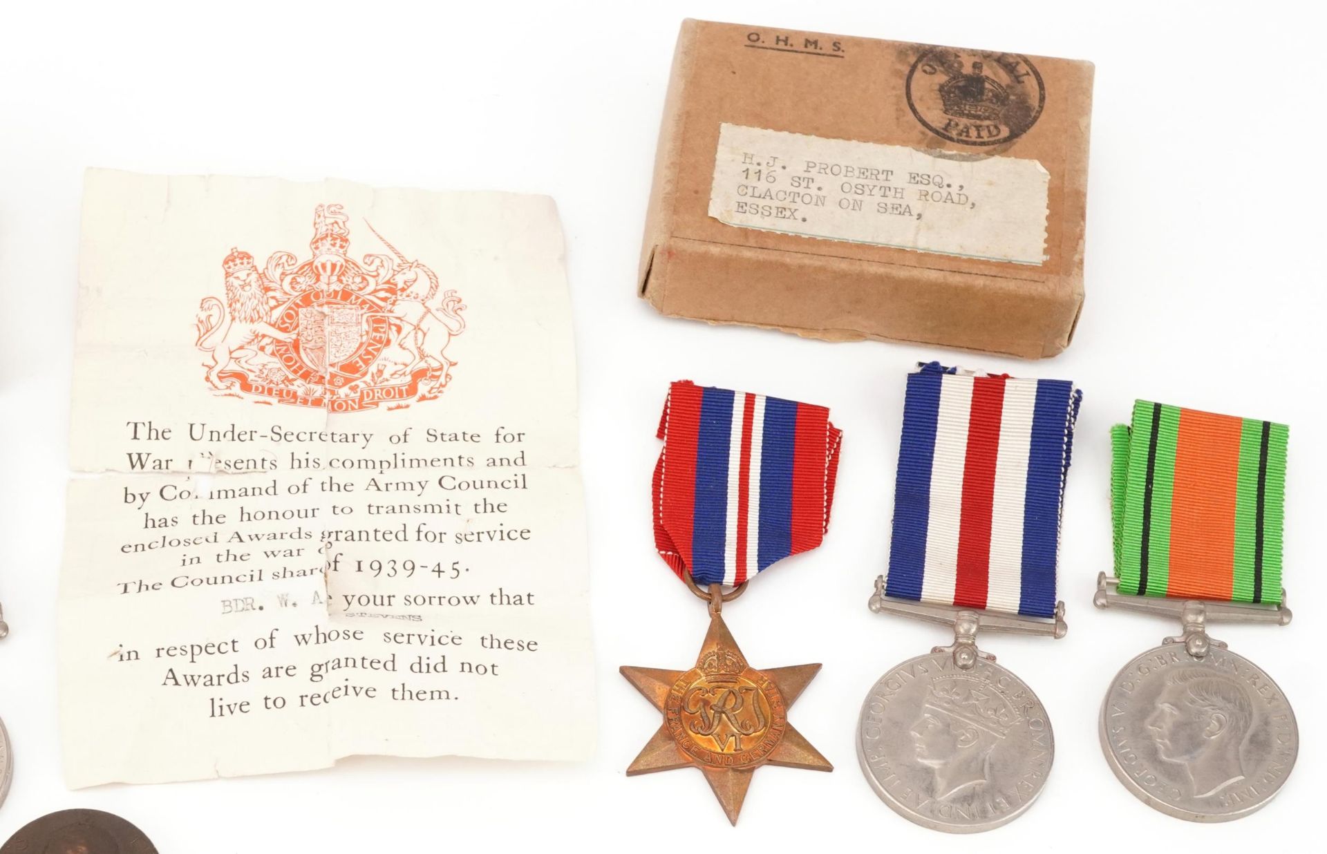 British military interest World War II medals awarded to R C Wrixen including Africa Star, medals - Image 3 of 5