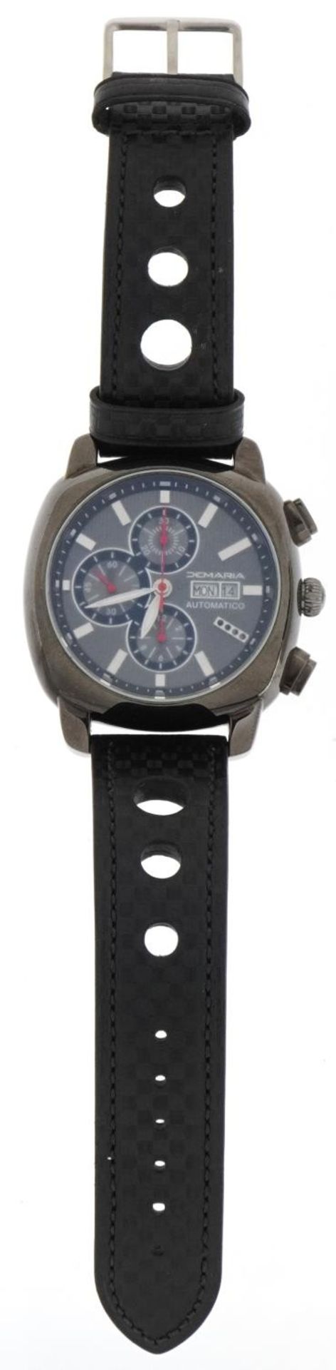 Demaria, gentlemen's automatic chronograph wristwatch having day/date aperture, with box, the case - Bild 3 aus 6