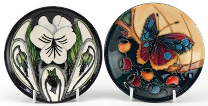 Two Moorcroft pottery dishes including one hand painted and tubelined in the Hartgring pattern by