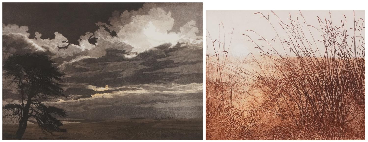 Phil Greenwood - White Sun and Border Country, two pencil signed etchings and aquatints with