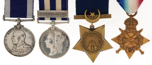 Victorian and later military interest naval medals awarded to J. Christmas HMS Penelope including