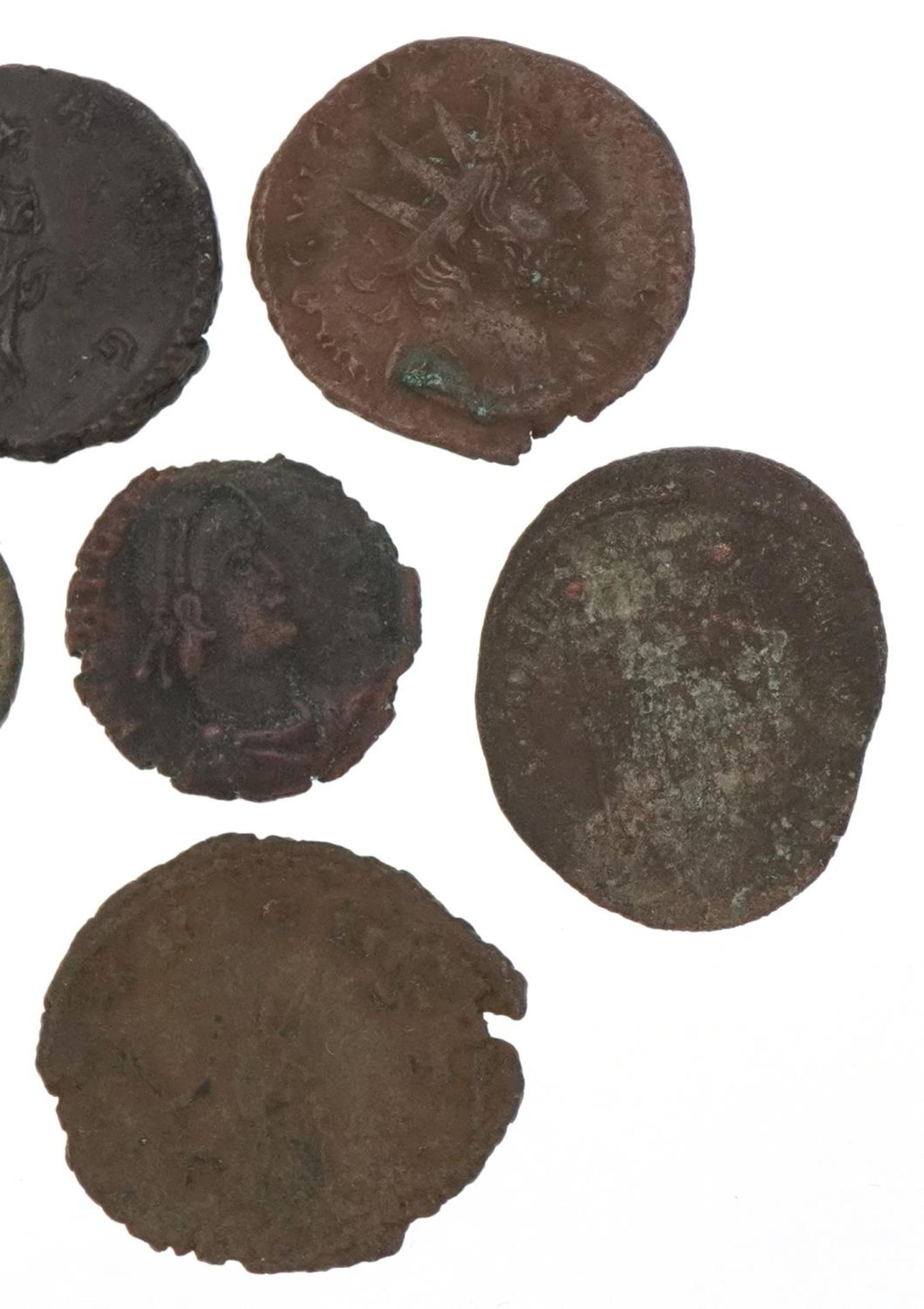 Various ancient coins including a Roman coin and a silver example - Image 6 of 6