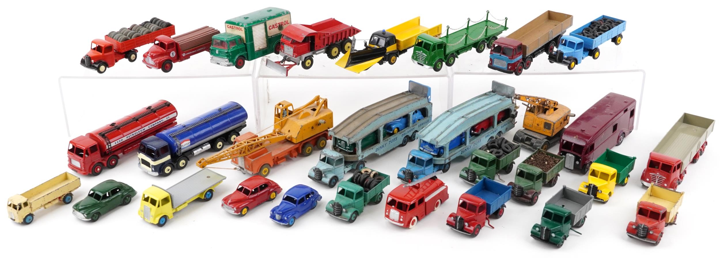 Vintage and later Dinky diecast vehicles including Pullmore Car Transporter, Foden and horsebox