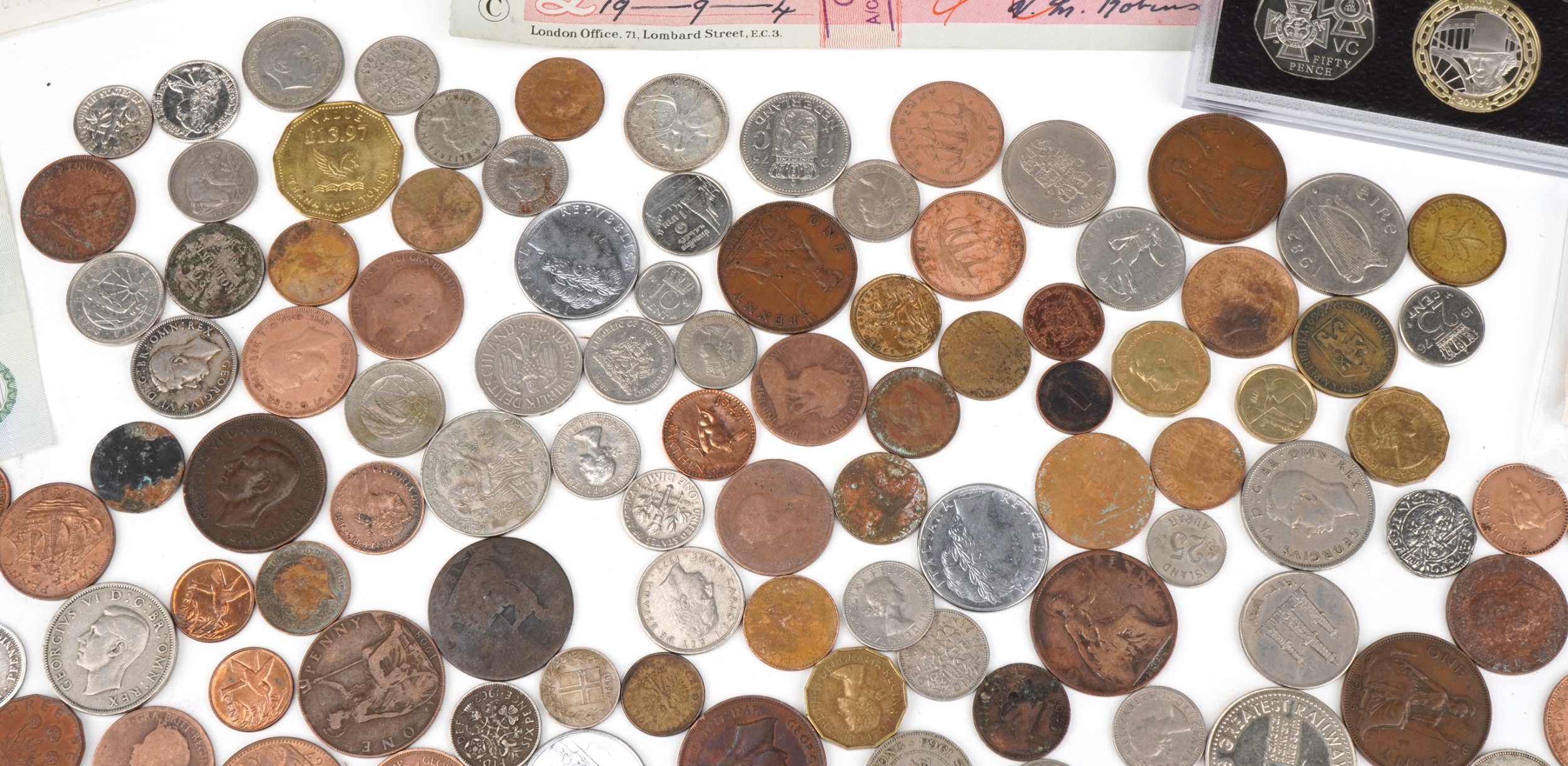 Antique and later British and world coinage, tokens and ephemera including 2007 United Kingdom - Image 6 of 9