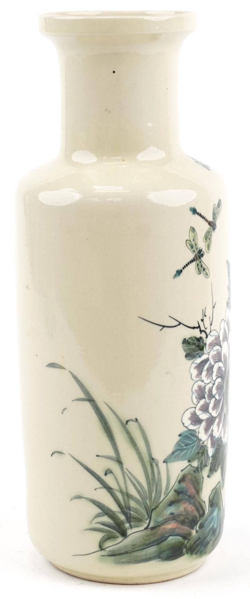 Hand painted floral pottery vase, 42cm high - Image 4 of 7