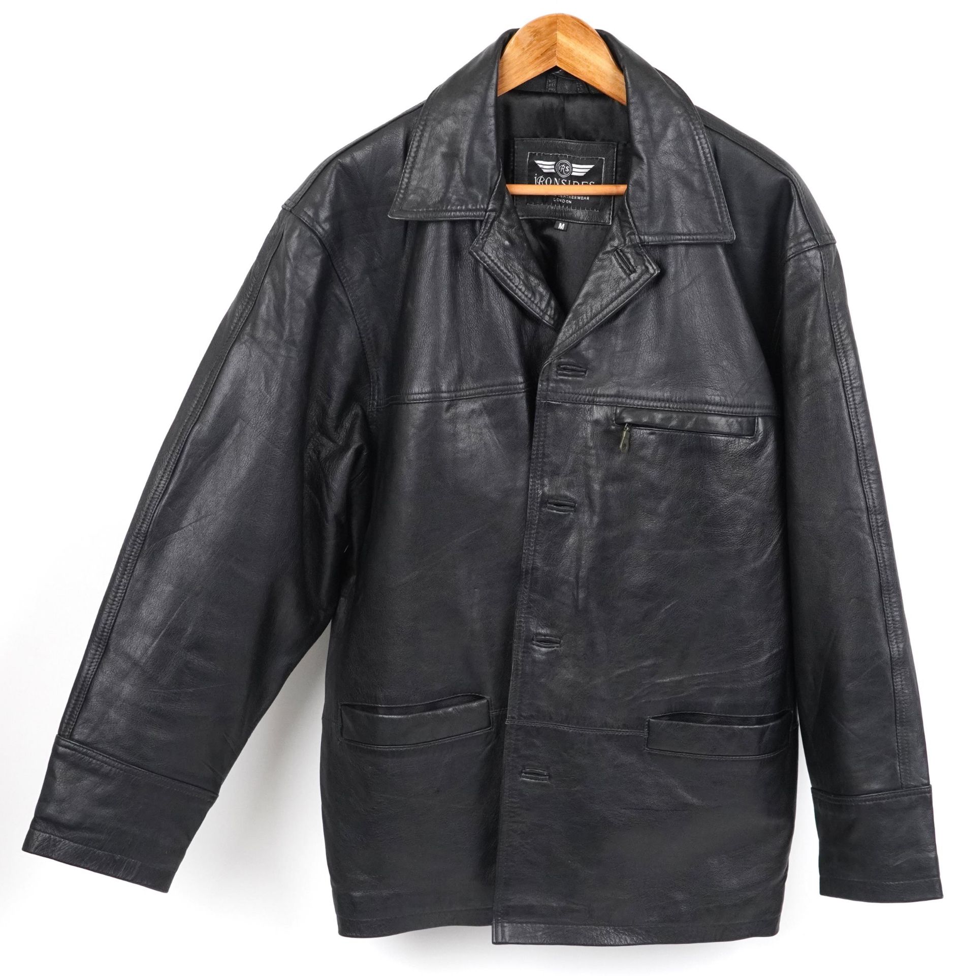 Gentlemen's Ironsides leather coat, size Medium