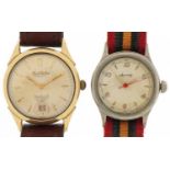 Two vintage gentlemen's wristwatches comprising Paul Buhre Rotodator and Accurist, the largest