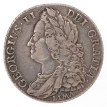 George II silver shilling dated 1745