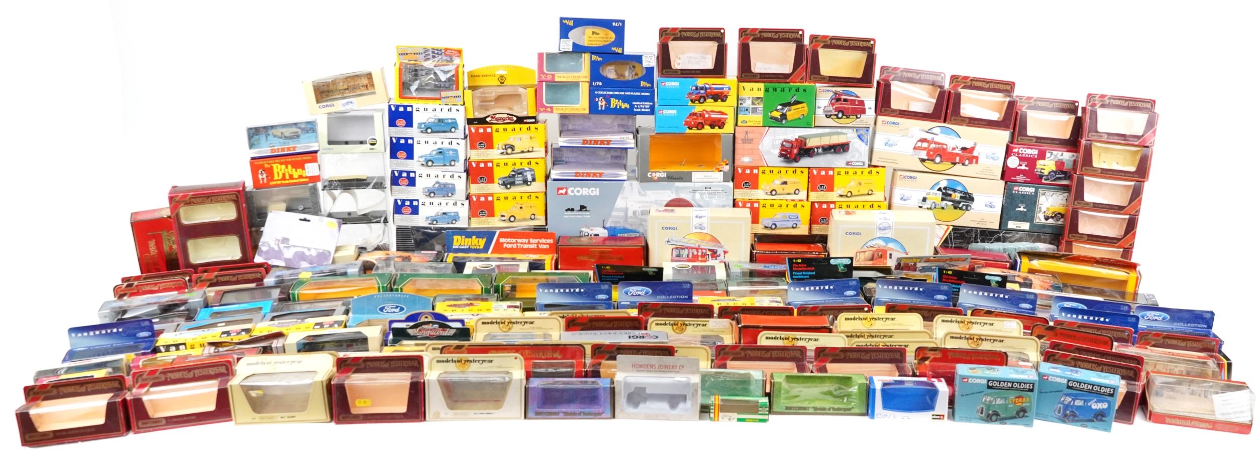 Extensive collection of model collector's vehicle boxes