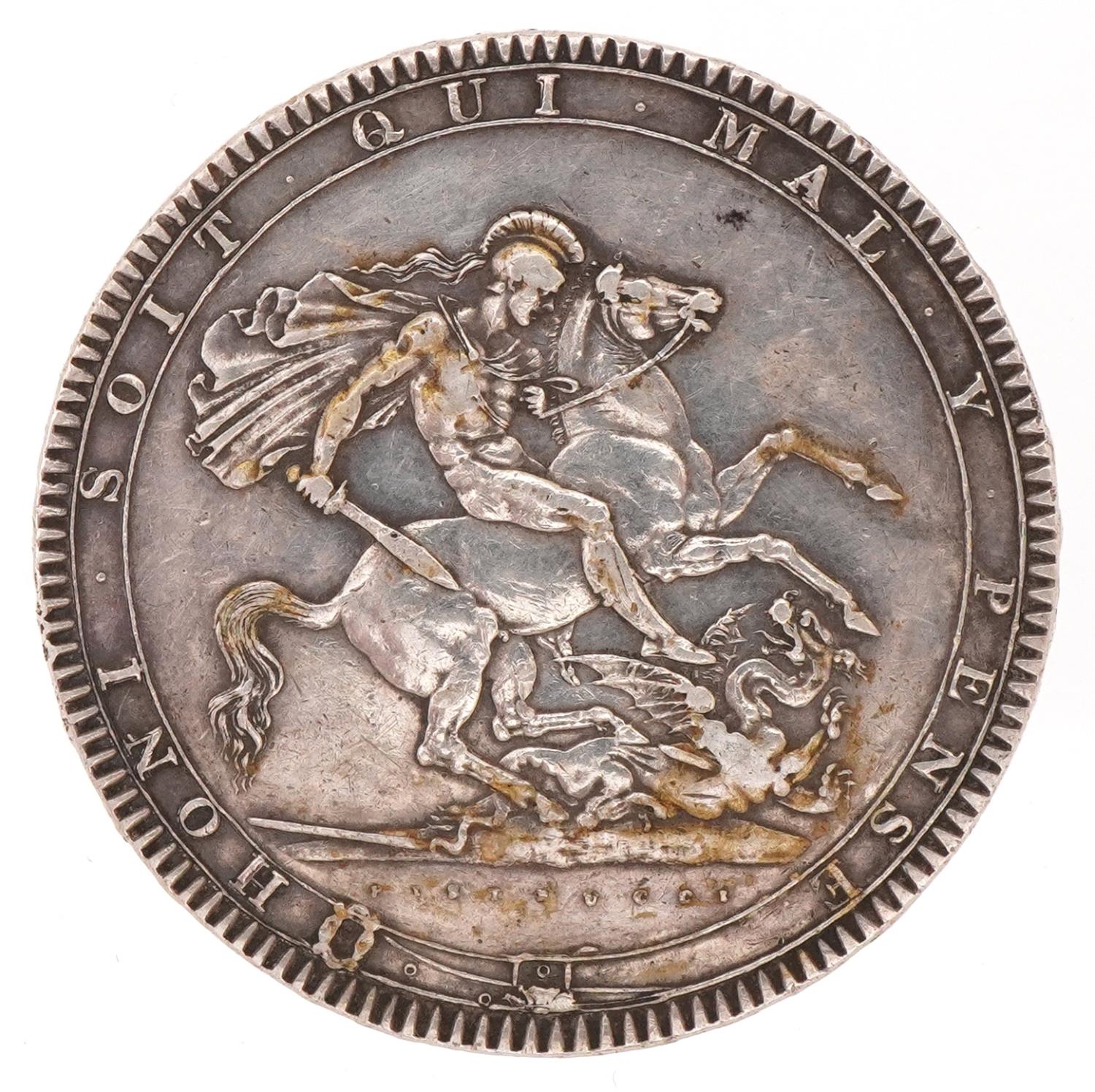 George III silver crown dated 1819 - Image 2 of 3
