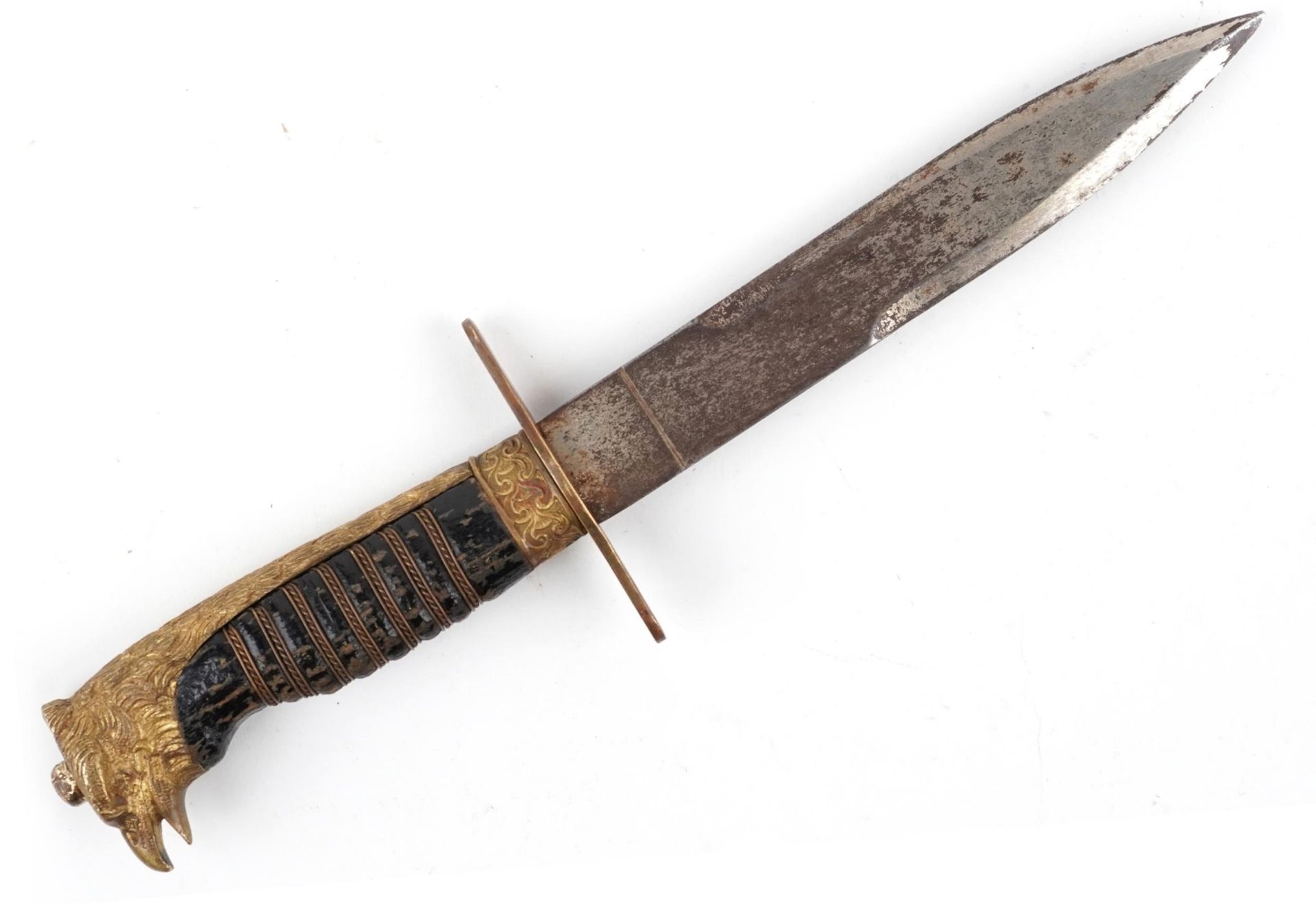 Italian Fascist military interest Youth Movement dress dagger with double edged steel blade, 28cm in - Bild 2 aus 2