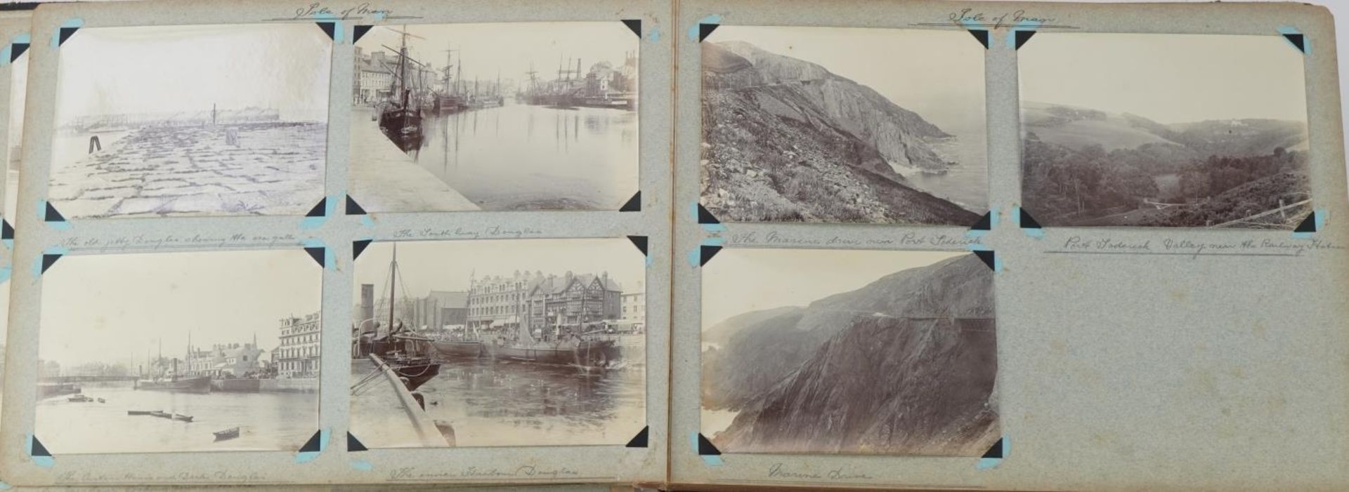 Early 20th century black and white photographs relating to the Isle of Man arranged in an album - Bild 6 aus 28