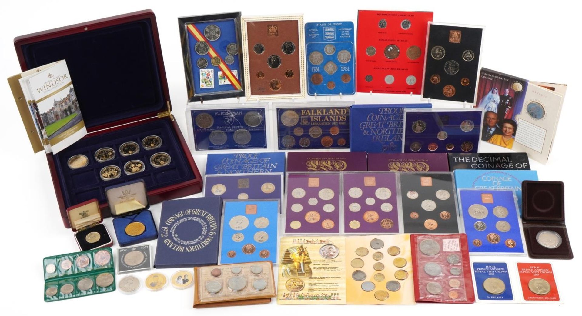 British and Channel Island coinage including Falklands Islands Liberation set, Proof Coinage of