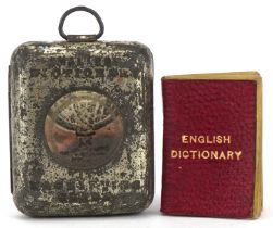 The Smallest English Dictionary in the World published by David Bryce & Son Glasgow, with metal case