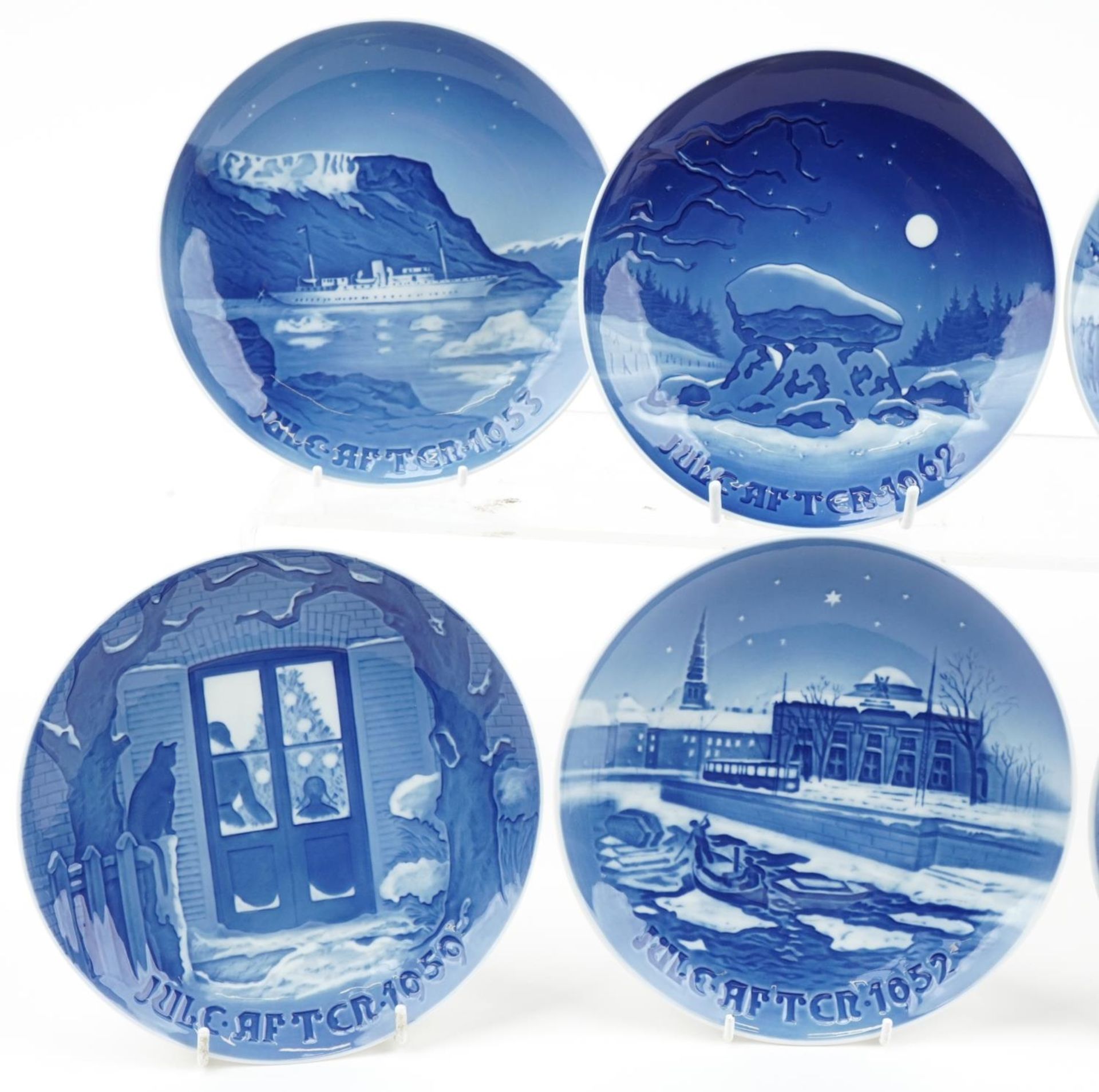 Bing & Grondahl and Royal Copenhagen, eight Danish porcelain 1950s and 60s Christmas plates - Image 2 of 4