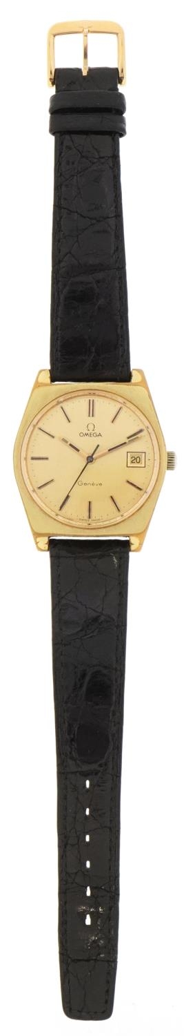 Omega, gentlemen's Omega manual wind wristwatch having gilt dial with date aperture, the movement - Image 2 of 6