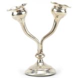 Charles Horner, Art Nouveau silver two branch epergne, registered number 550128, Chester 1909, 13.