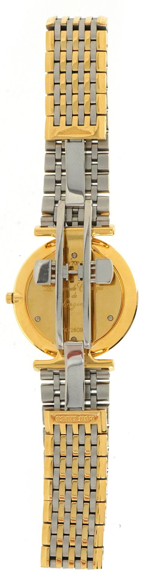 Longines, gentlemen's gold plated La Grand Classique de Longines quartz wristwatch with box and - Image 3 of 8