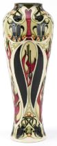 Large Moorcroft pottery vase hand painted and tubelined in the Gardener's pattern, designed by Kerry