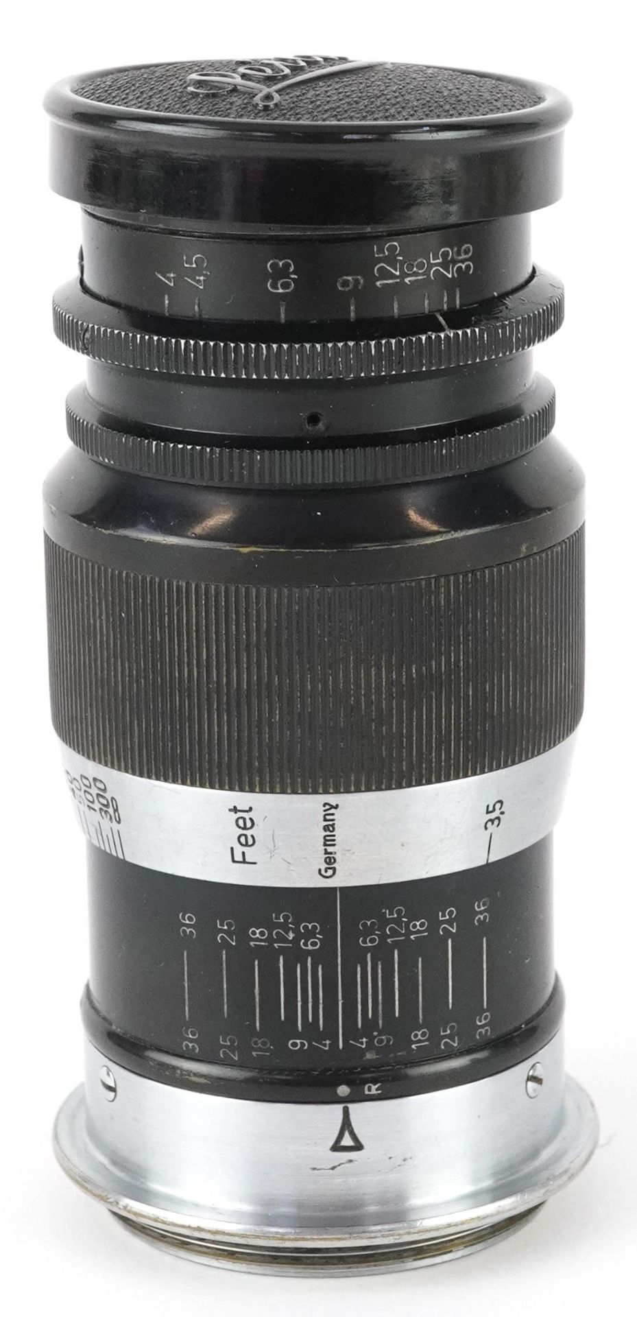 Leica Ernst Leitz Wetzlar Elmar F=9cm 1.4 No 372798, 8.5cm in length