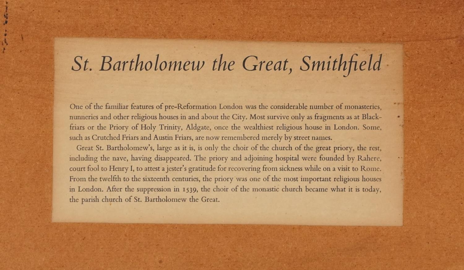 L S Fletcher - Eight prints of London scenes including St Lawrence Jewry, St Ethelburga within - Bild 20 aus 42