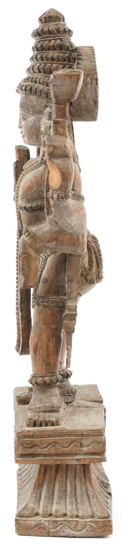 Large wooden carved Balinese figure of a god, 55cm high - Bild 3 aus 7