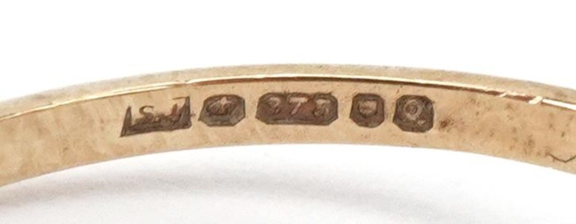 9ct gold citrine solitaire ring, size N, 1.3g - Bild 4 aus 4
