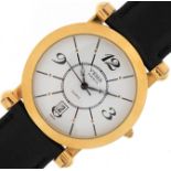 Yema, gentlemen's quartz wristwatch having subsidiary dial with Arabic numerals and date aperture,