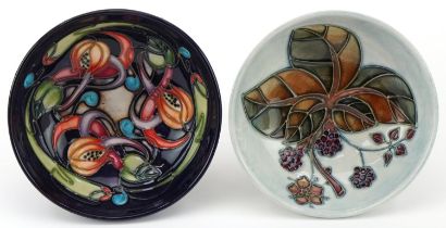 Two Moorcroft pottery bowls including one hand painted and tubelined in the Celtic Web pattern by